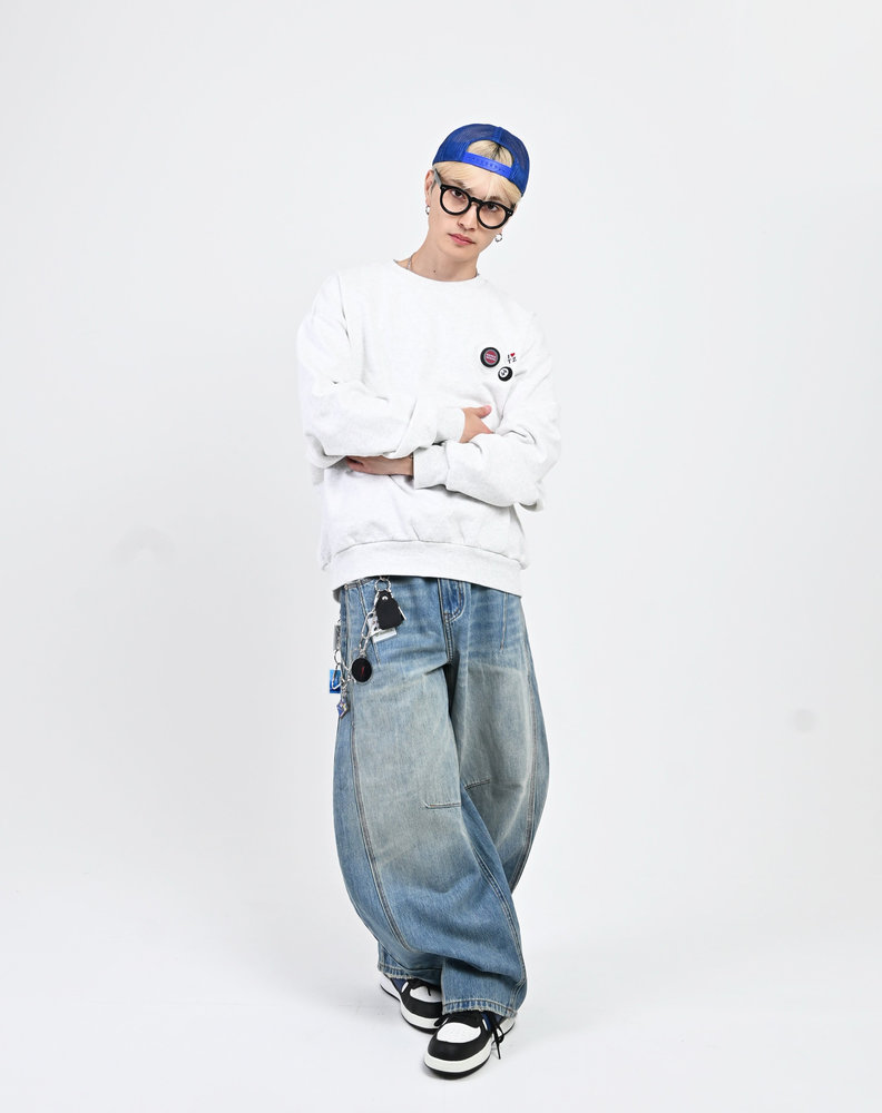 【10日以内お届け】ウォッシュドステッチバルーンデニム L2090