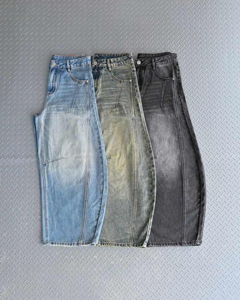 【10日以内お届け】ウォッシュドステッチバルーンデニム L2090