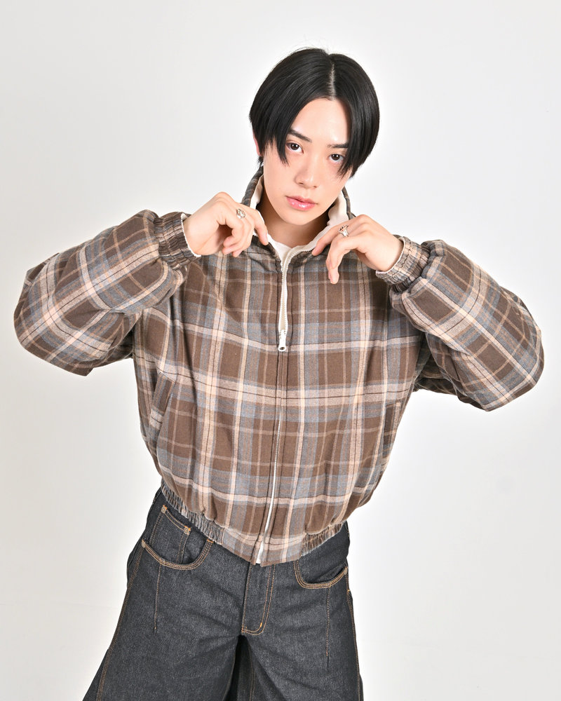 【10日以内お届け】リバーシブルチェックアウター L2142