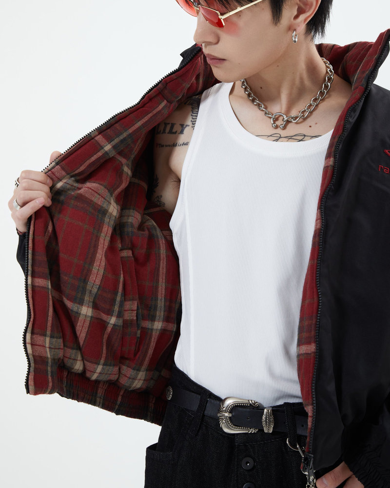 【10日以内お届け】リバーシブルチェックアウター L2142