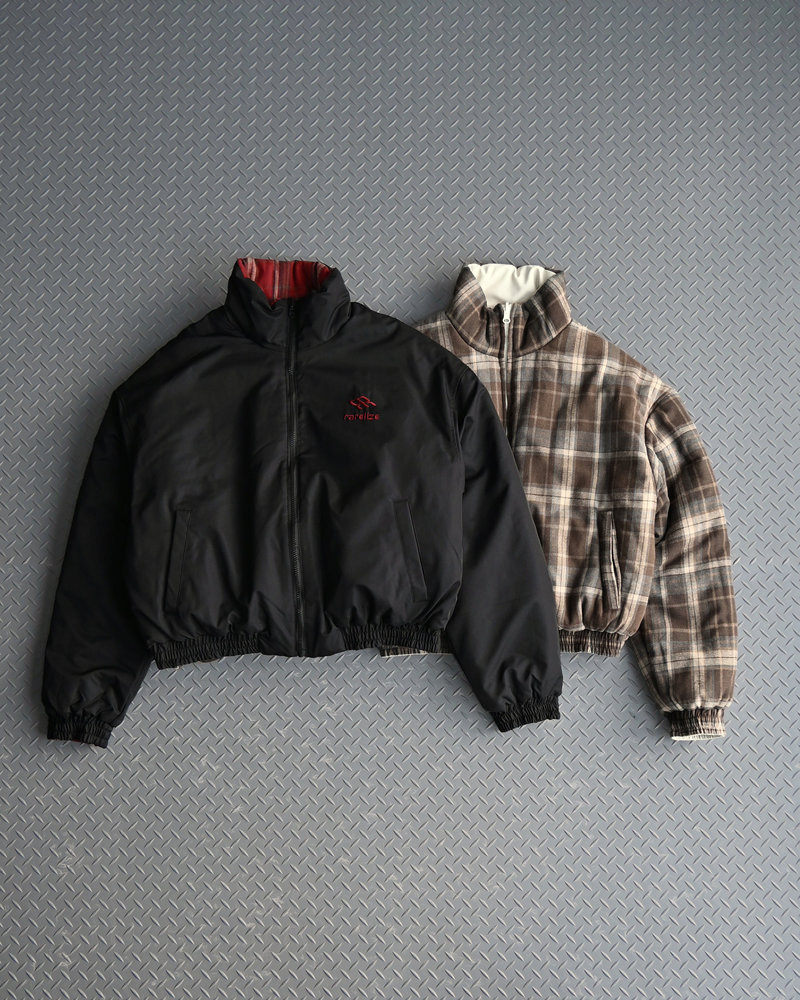 【10日以内お届け】リバーシブルチェックアウター L2142