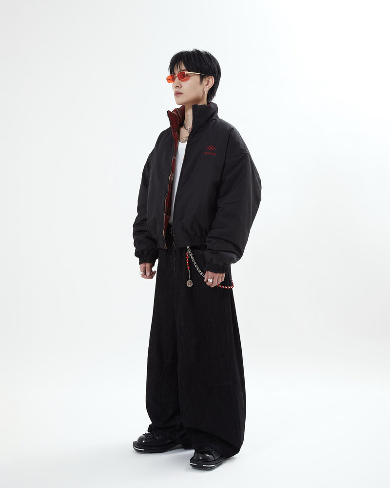 【10日以内お届け】リバーシブルチェックアウター L2142