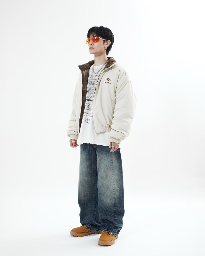 【10日以内お届け】リバーシブルチェックアウター L2142