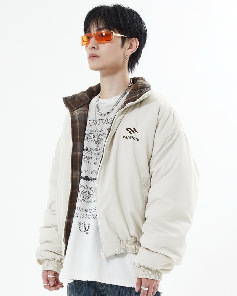 【10日以内お届け】リバーシブルチェックアウター L2142