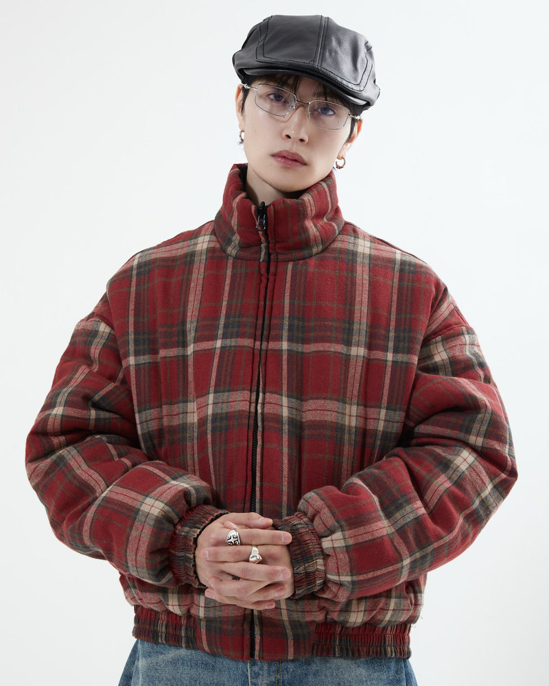 【10日以内お届け】リバーシブルチェックアウター L2142