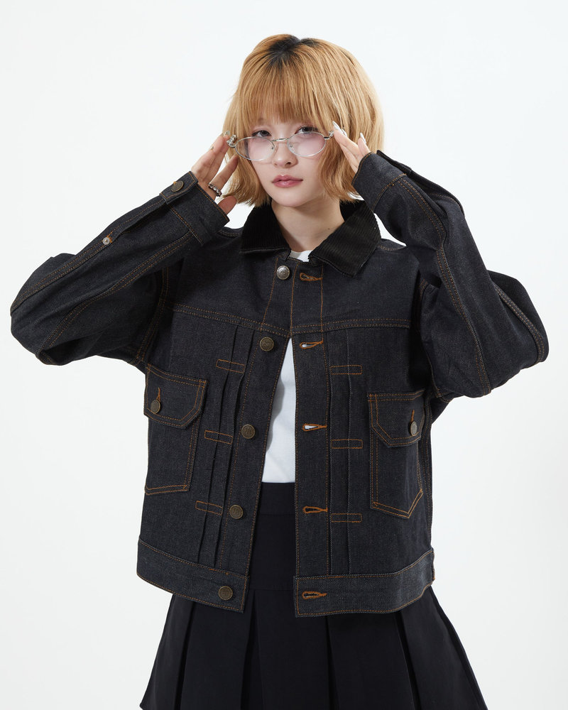 【10日以内お届け】コーデュロイカラーリジットデニムジャケット L2155