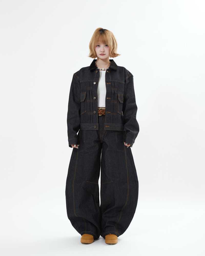 【10日以内お届け】コーデュロイカラーリジットデニムジャケット L2155