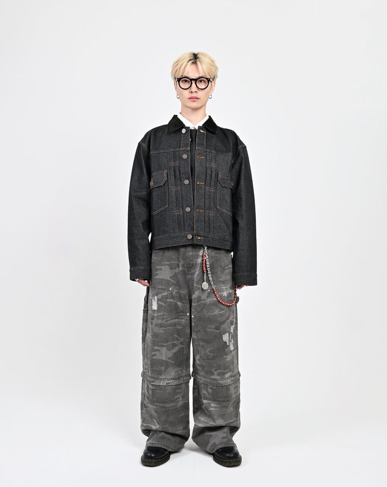 【10日以内お届け】コーデュロイカラーリジットデニムジャケット L2155