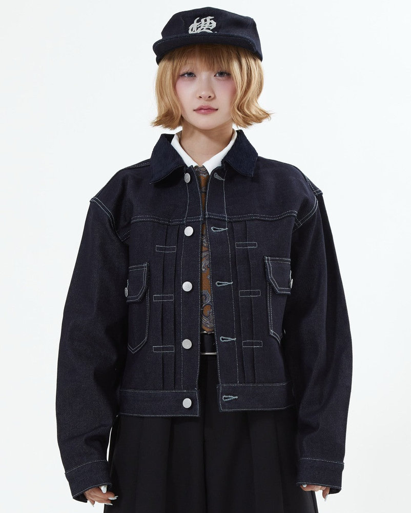 【10日以内お届け】コーデュロイカラーリジットデニムジャケット L2155