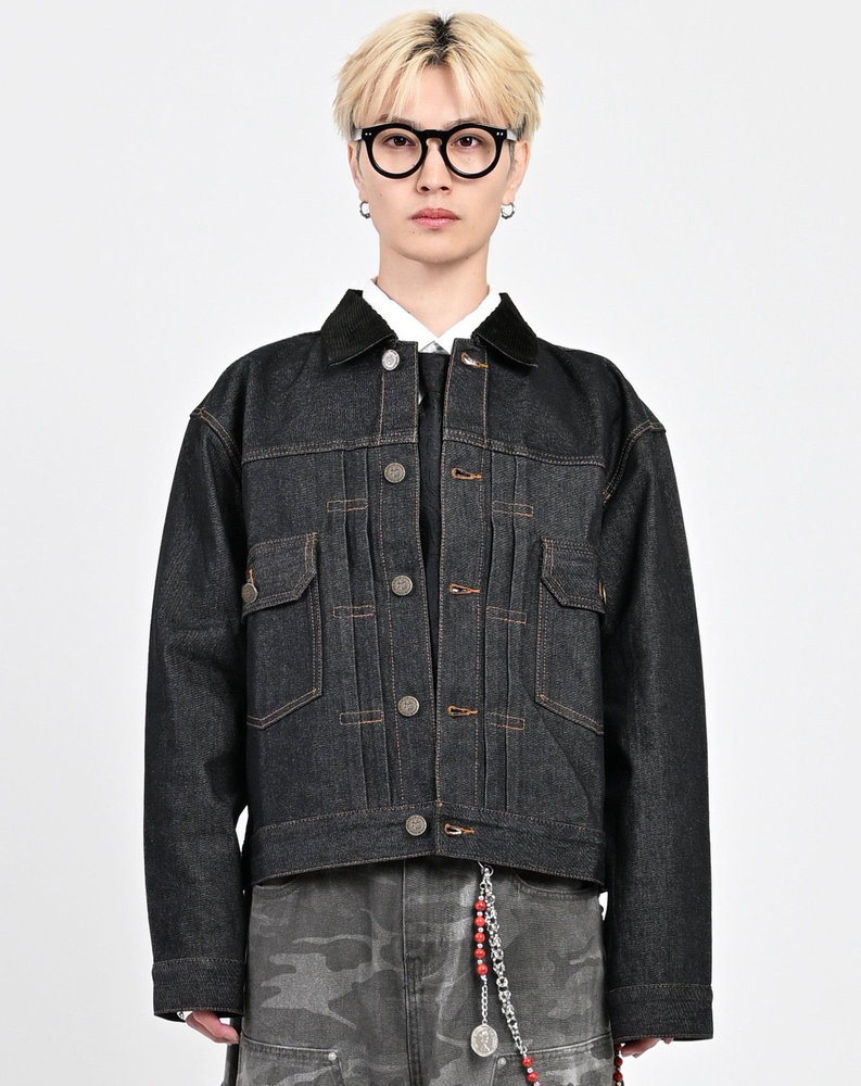 【10日以内お届け】コーデュロイカラーリジットデニムジャケット L2155