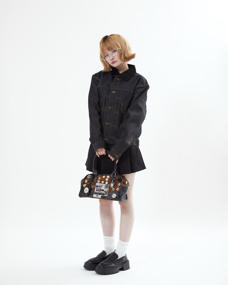 【10日以内お届け】コーデュロイカラーリジットデニムジャケット L2155