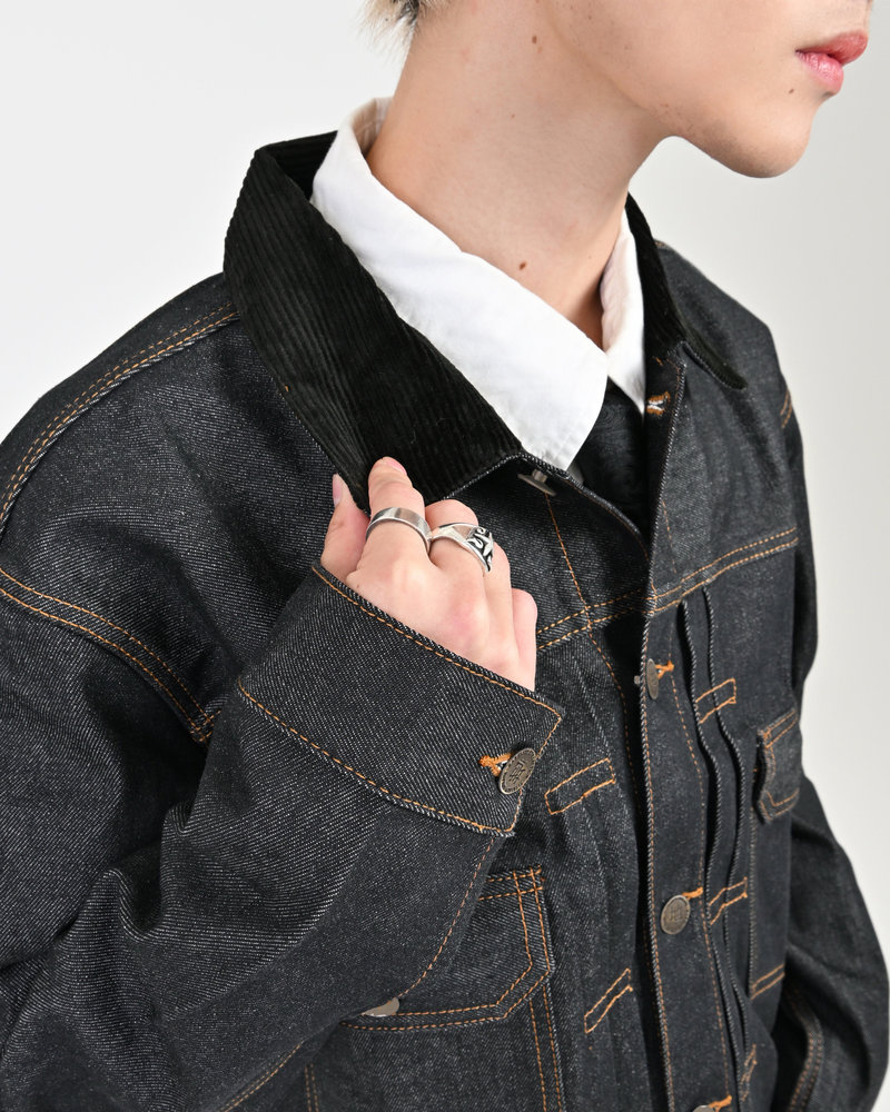 【10日以内お届け】コーデュロイカラーリジットデニムジャケット L2155