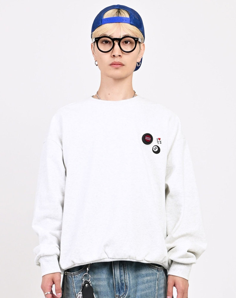 【10日以内お届け】デジタル缶バッジスウェット L2097