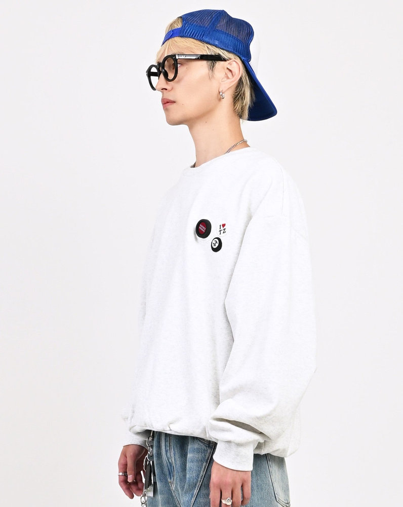 【10日以内お届け】デジタル缶バッジスウェット L2097