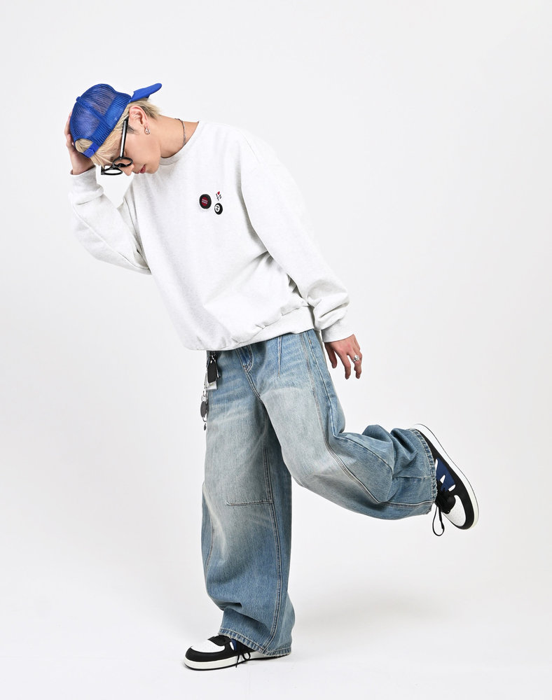 【10日以内お届け】デジタル缶バッジスウェット L2097