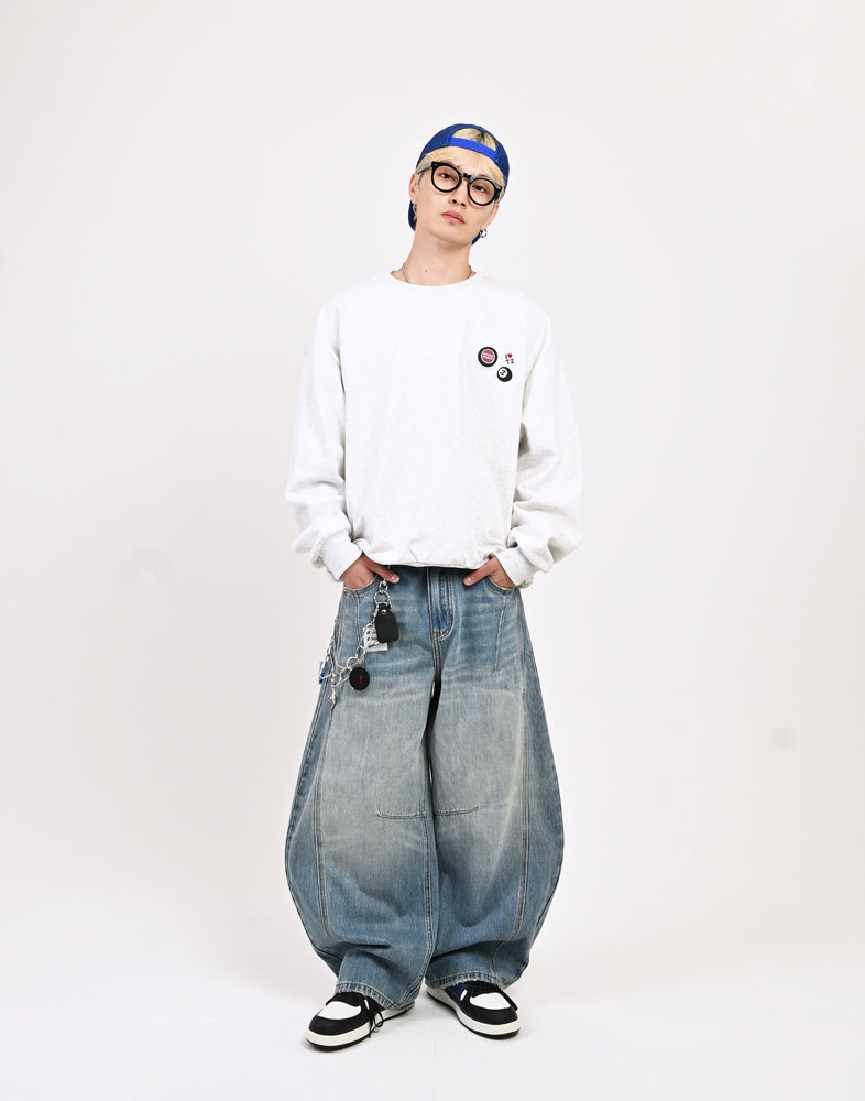 【10日以内お届け】デジタル缶バッジスウェット L2097