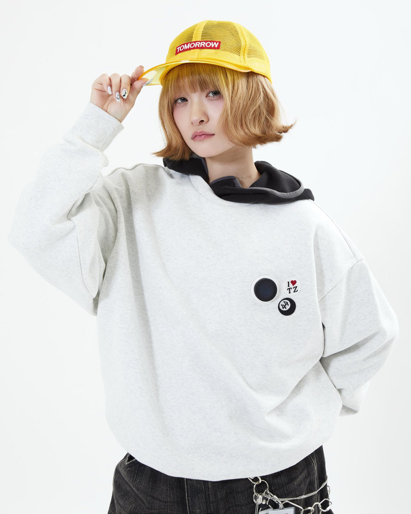 【10日以内お届け】デジタル缶バッジスウェット L2097