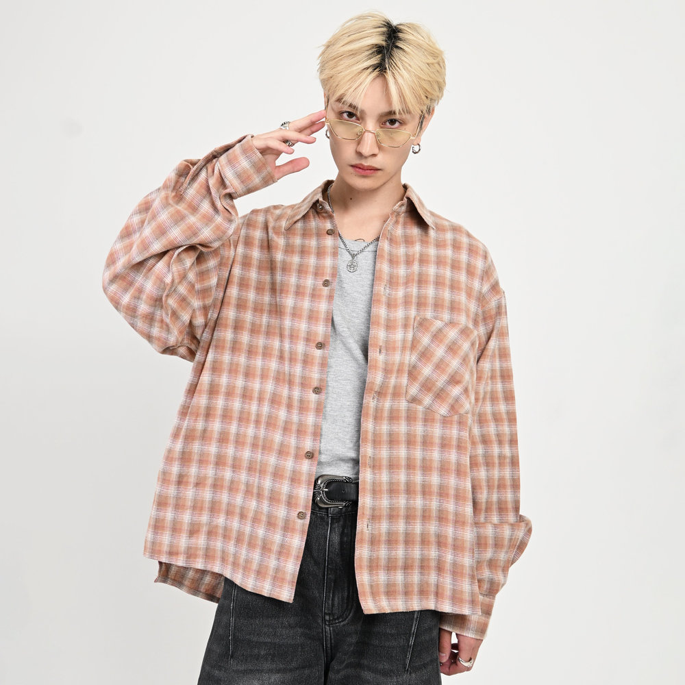 【10日以内お届け】チェックシャツ L2100