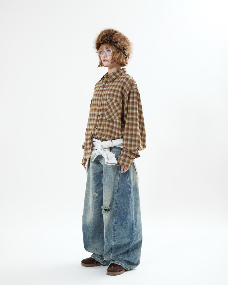 【10日以内お届け】チェックシャツ L2100