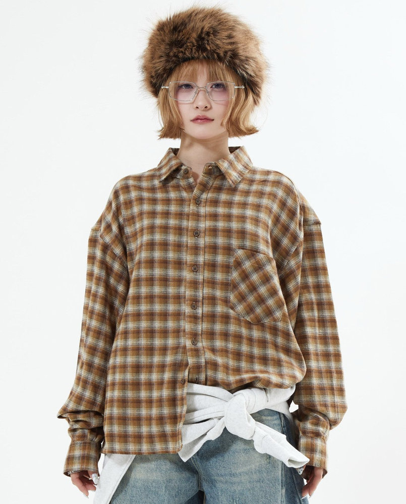 【10日以内お届け】チェックシャツ L2100