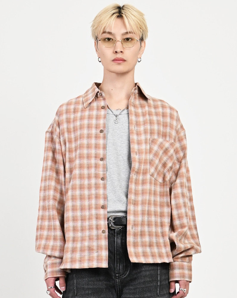 【10日以内お届け】チェックシャツ L2100