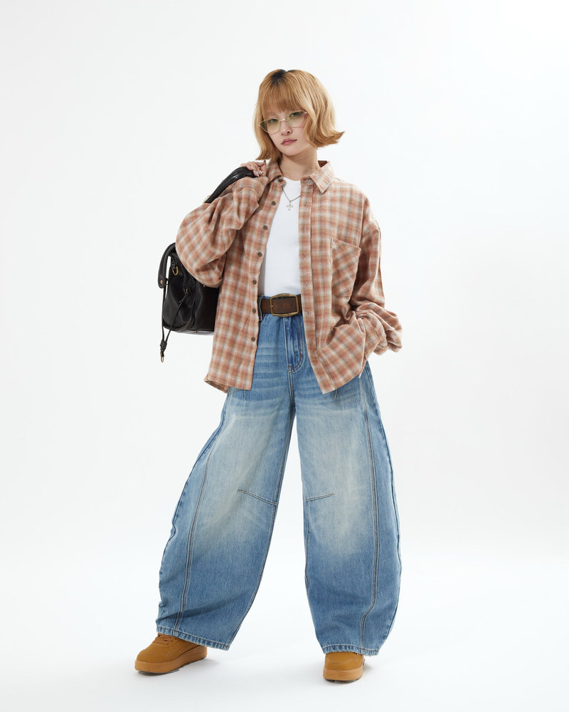 【10日以内お届け】チェックシャツ L2100