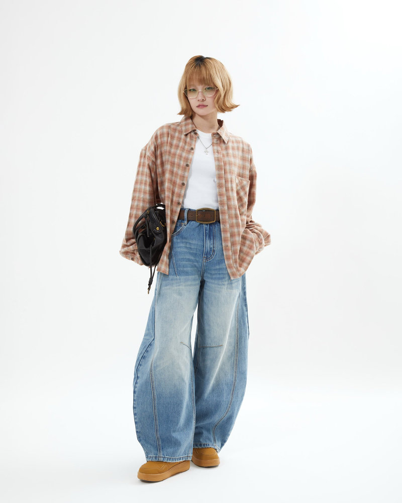 【10日以内お届け】チェックシャツ L2100