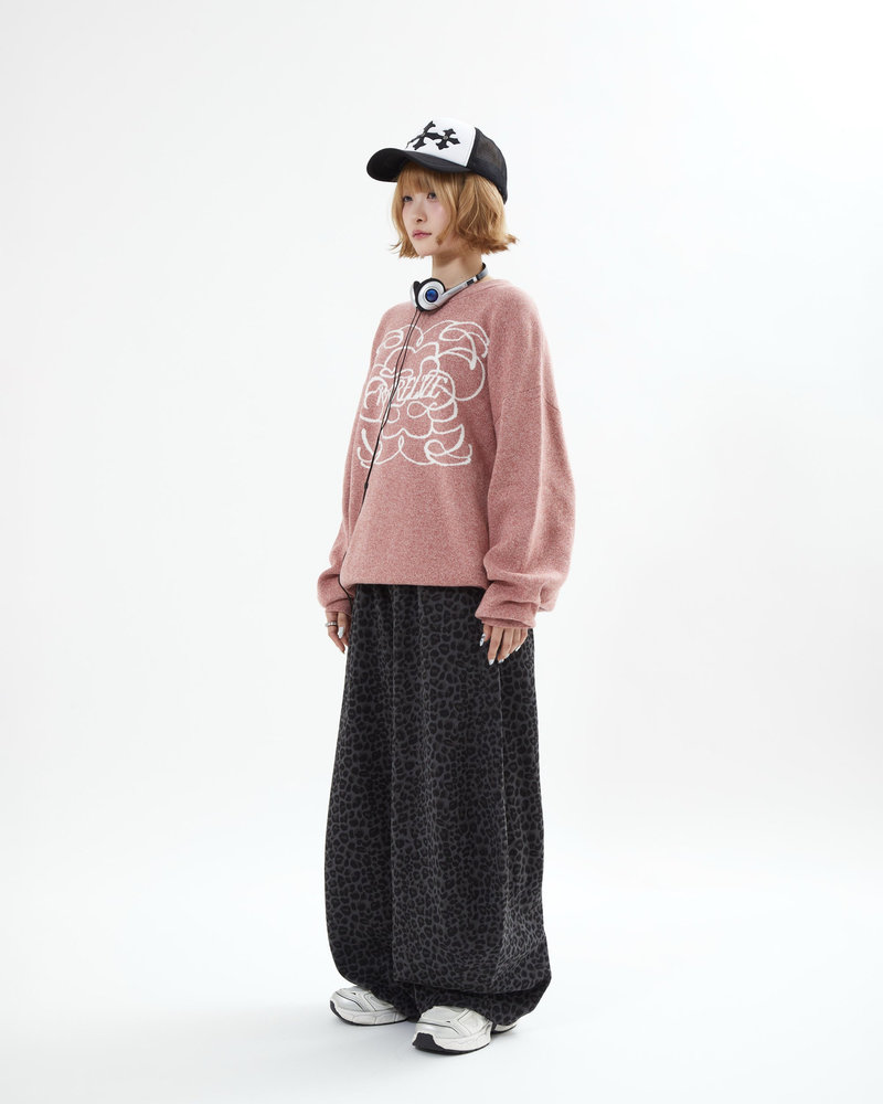 【10日以内お届け】レオパードバルーンスウェット L2204