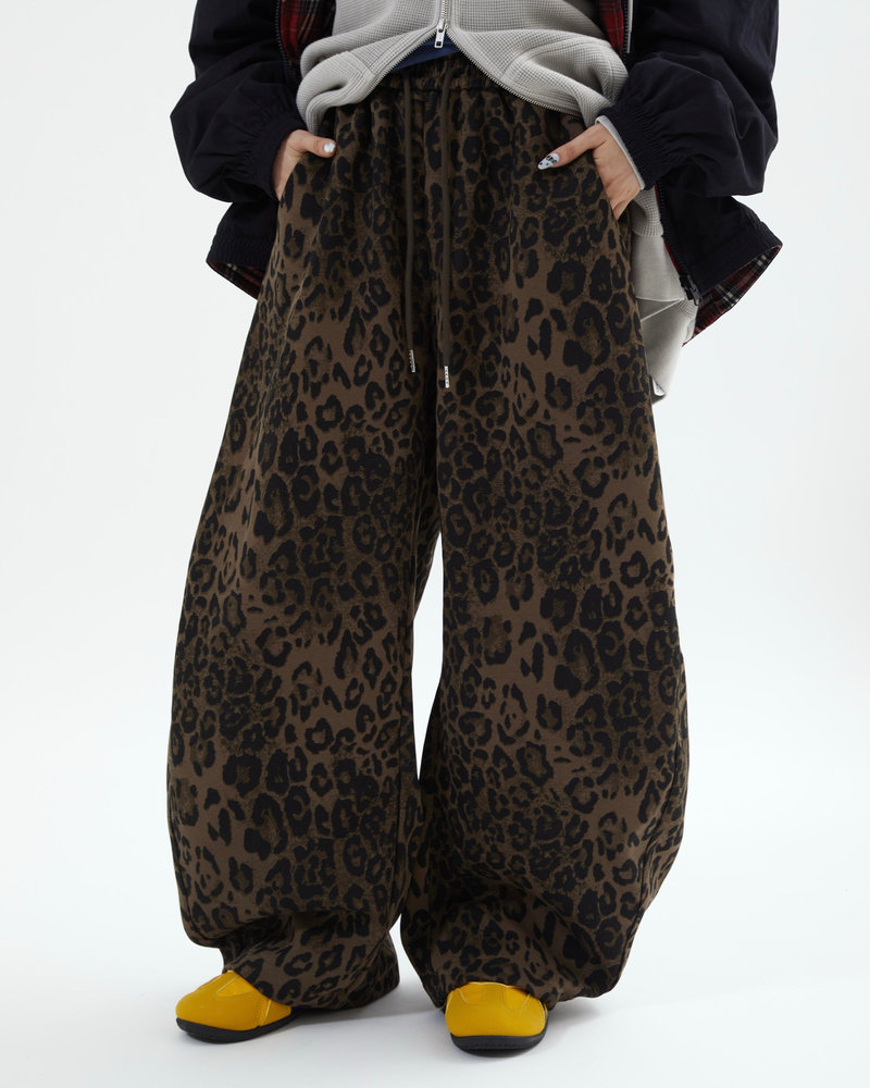 【10日以内お届け】レオパードバルーンスウェット L2204