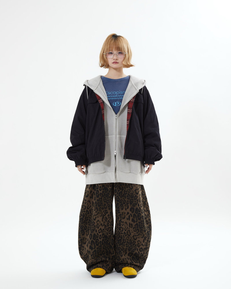 【10日以内お届け】レオパードバルーンスウェット L2204