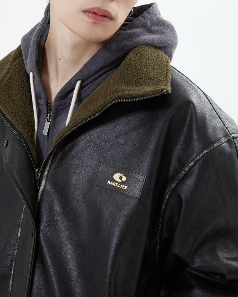 【10日以内お届け】リバーシブルPUレザージャケット L2084